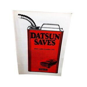 Vintage 1973 Datsun Fuel Economy Nissan Magazine Print Ad